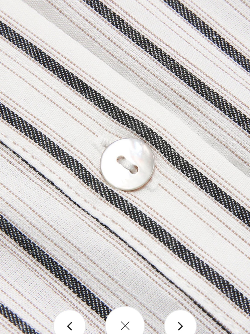 NWT Commense Striped Collared Sleeveless Tie Waist Midi Dress - Picture 5 of 7